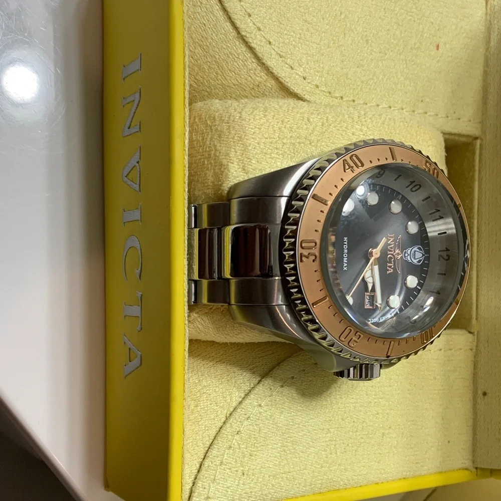 Invicta Two-Tone Rose Gold and Black Hydromax Dive Watch